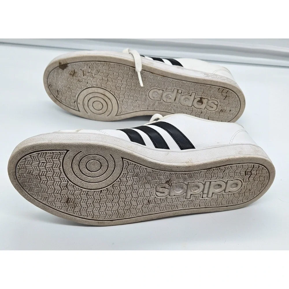 Adidas Neo Cloudfoam Mens White Black‎ Low Top Sneakers Shoes Classic Stripe 9